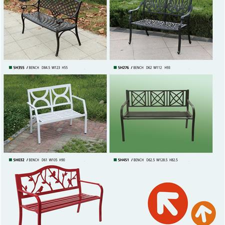 Steel garden bench patio bench outdoor garden bench