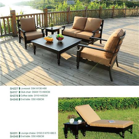 Cast aluminum patio furniture home furniture outdoor sofa